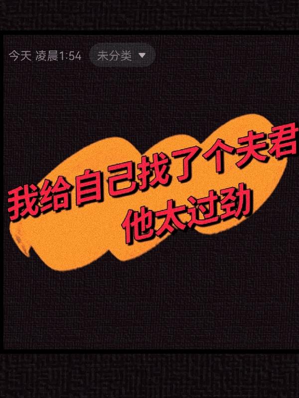 我给自己找了个夫君，他太过劲